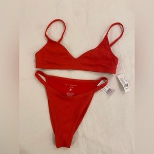 LA Hearts Red Bikini Bathing Suit